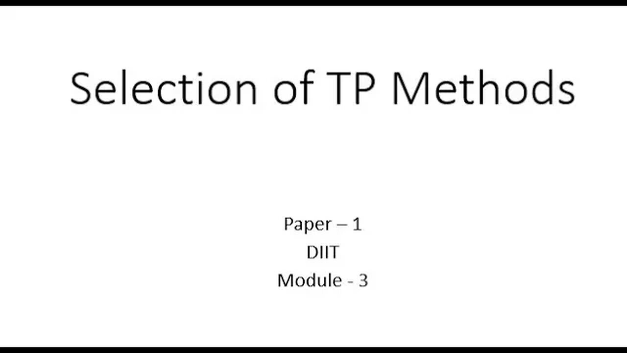 Transfer Pricing Selection of Method