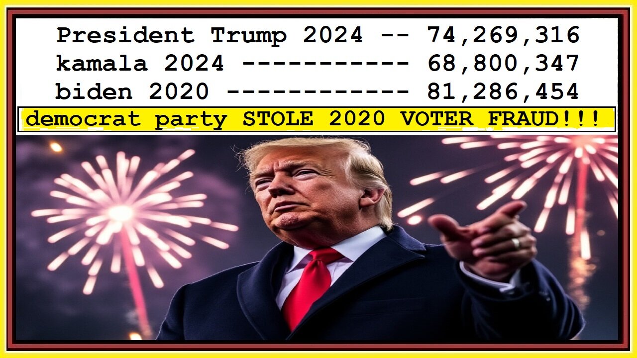 democrat party STOLE 2020 VOTER FRAUD PROVEN IN 2024