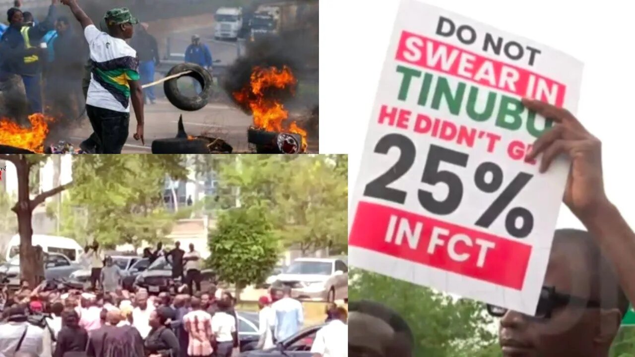 Protest Rocks Abuja don't sweat in Tinubu he didn't get 25 percentage