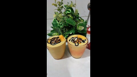 Mango shake with ice cream 🍨