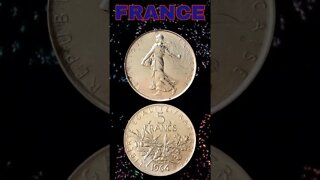 France 5 francs 1964.#shorts #coinnotesz