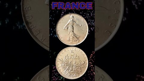 France 5 francs 1964.#shorts #coinnotesz