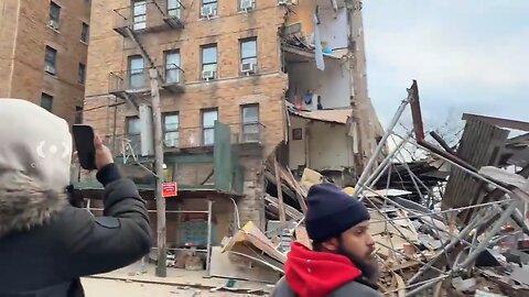 A building has partially collapsed in a six story building in the Bronx, New York City