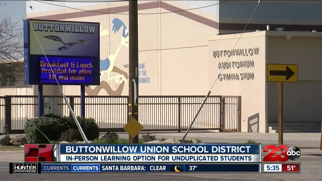 Buttonwillow Union School District provides in-person learning option for unduplicated students