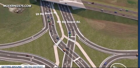 2 major Oakland County roads getting diverging diamond intersections at I-75