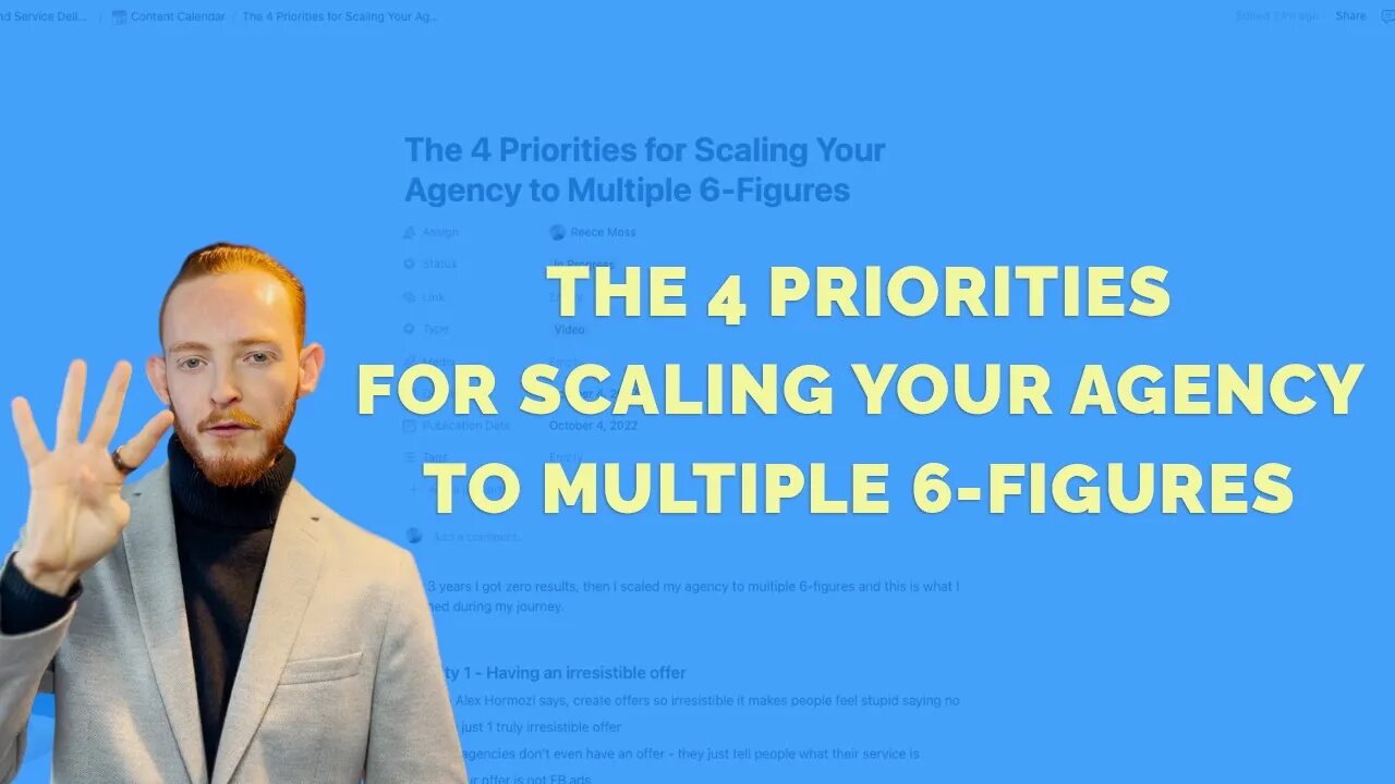 The 4 Priorities for Scaling Your Agency to Multiple 6 Figures