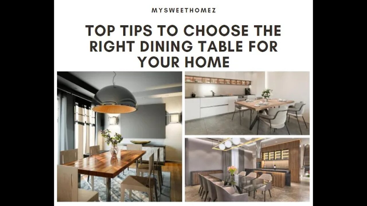 💡Top Tips To Choose The Right Dining Table For Your Home💡