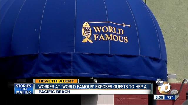 Pacific Beach worker exposes customers to hep A