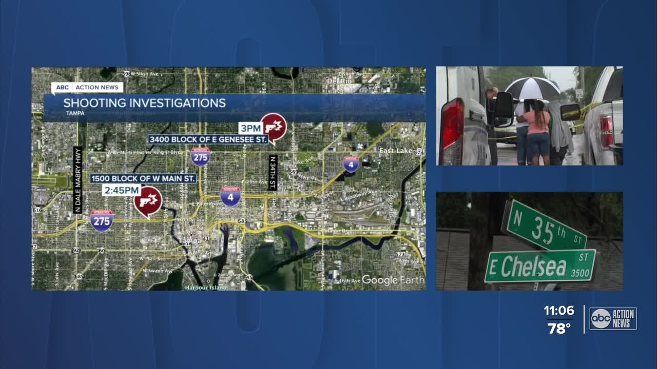 Two shootings occur miles apart in one night in Tampa