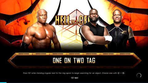 WWE Hell in a Cell 2022 Bobby Lashley vs Omos & MVP in a 2 on 1 Handicap match