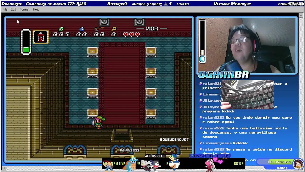 Retro Zelda Minish cap com o tio