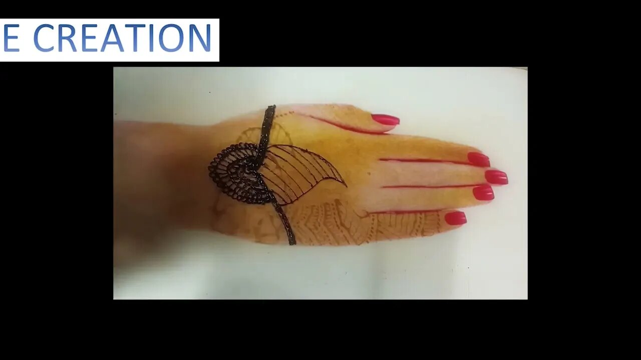 latest front hand mehndi design