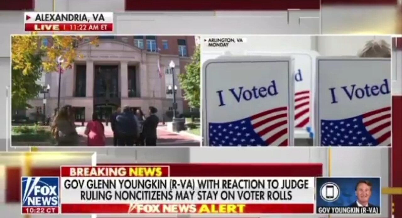 Gov Glenn Youngkin Responds To Judge Keeping Illegal Aliens On VA Voter Rolls