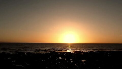 4K Drone Porthcawl Sunset Town Beach