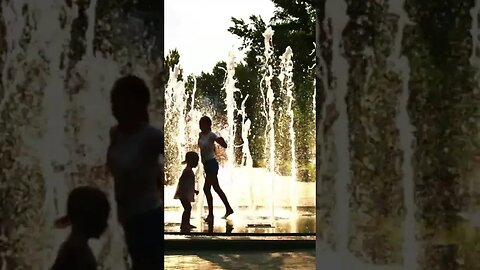 the kids playing in the mountain