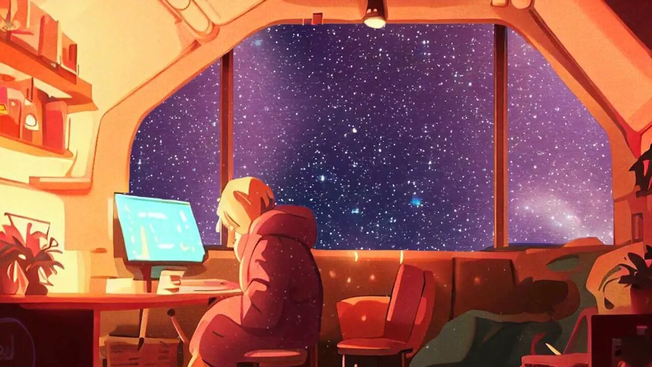 Travel Through Space with Lofi Study Girl