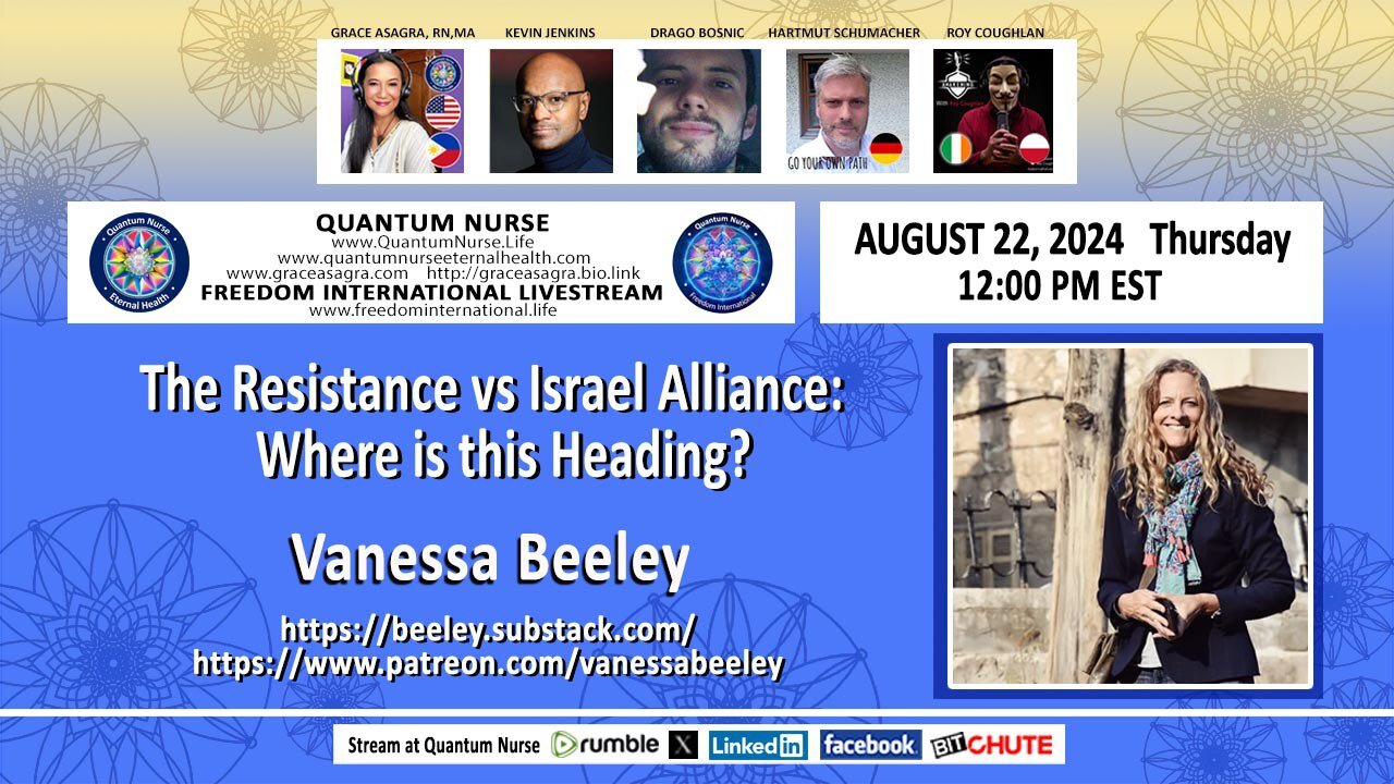 Featured Guest: Vanessa Beeley -"The Resistance vs Israel Alliance: Where is this Heading?" with Guest hosts Kevin Jenkins and Drago Bosnic