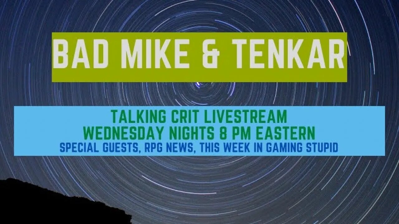 Talking Crit Live w/ Guest Ken Spencer & This Week in Gaming Stupid - Tonight 8 PM Eastern