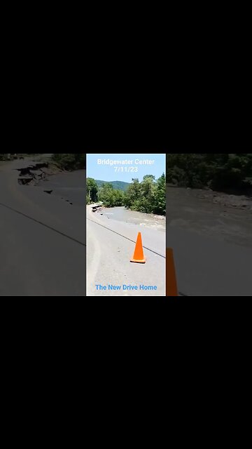 Bridgewater Corners Vermont Oak Chapel Bridge 7/11/23 Flood Damage #vermont #flood2023