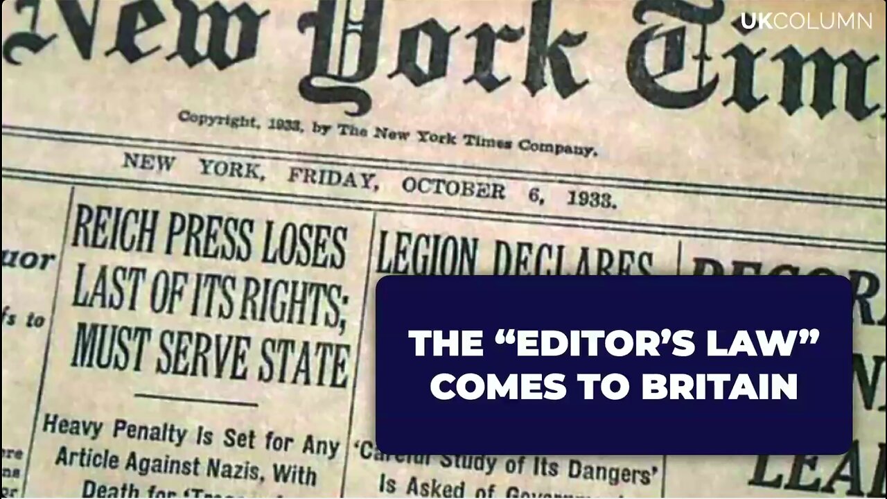 The Editor's Law Comes to Britain