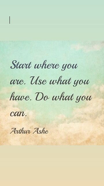 Start Where You Are!