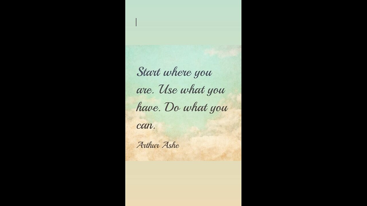 Start Where You Are!