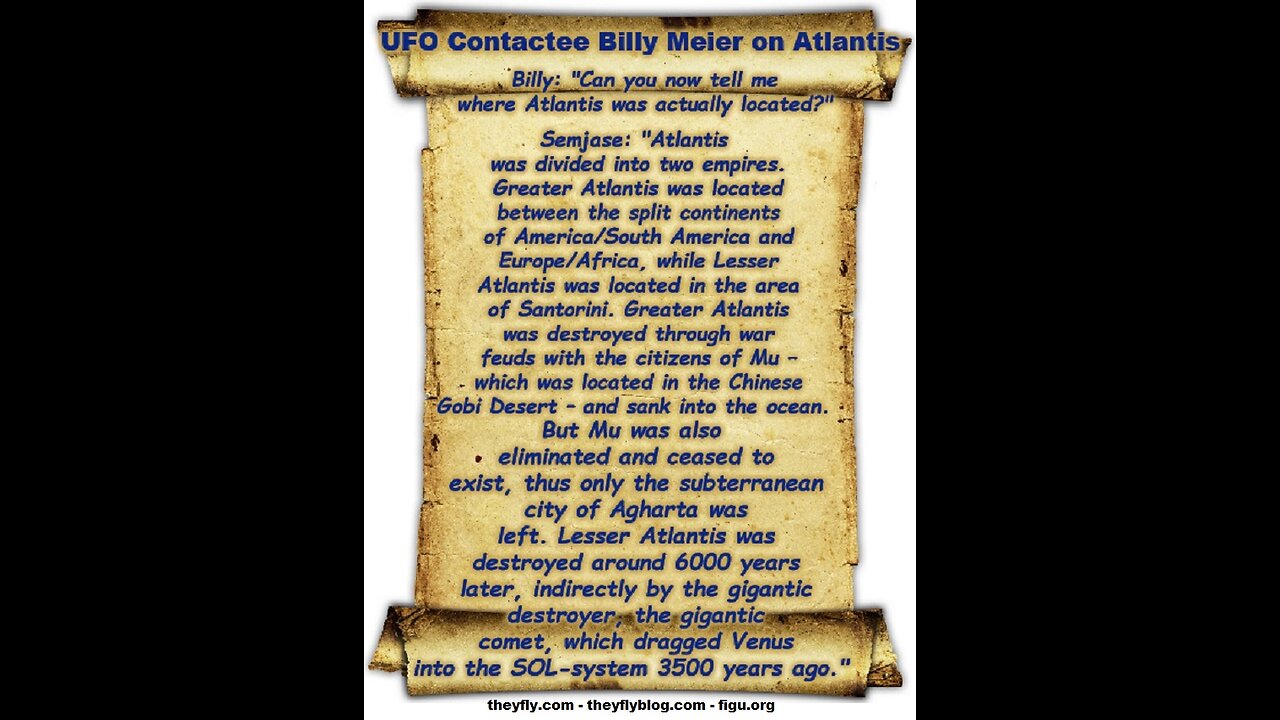 Billy Meier UFO Contact Reports - Ancient Earth History Part 6 Atlantis and Mu Chapter 1 by Robert Dawson