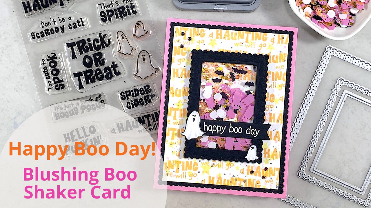 Blushing Boo Shaker Card