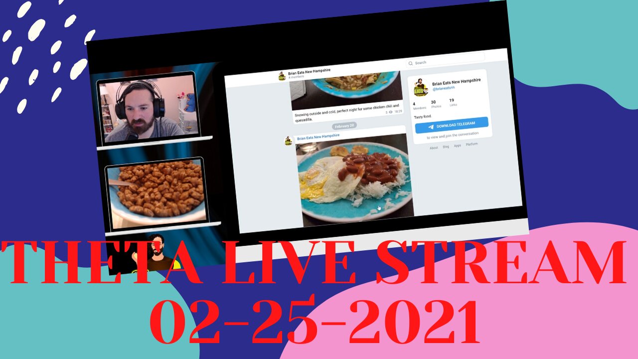 Theta Live Stream, 2-25-2021, News, Food & Chat