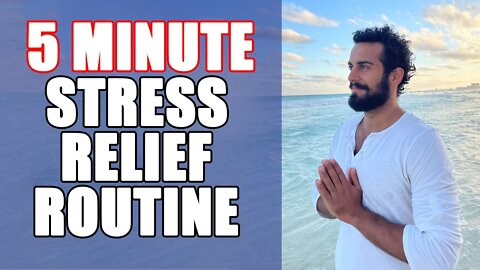 5 Minute Yoga Routine For Stress Relief (Beginner Yoga)