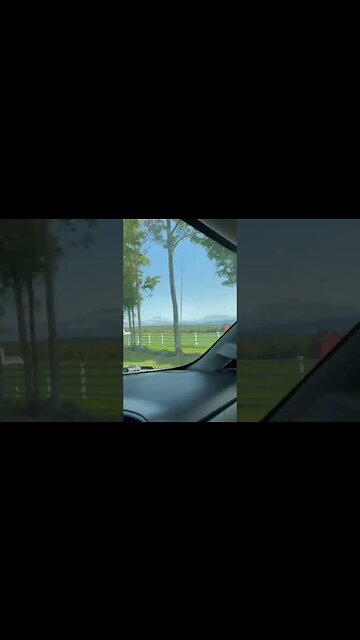 New England backroads #maine #foliage #farmer #mountains #clear sky #white fences #country road