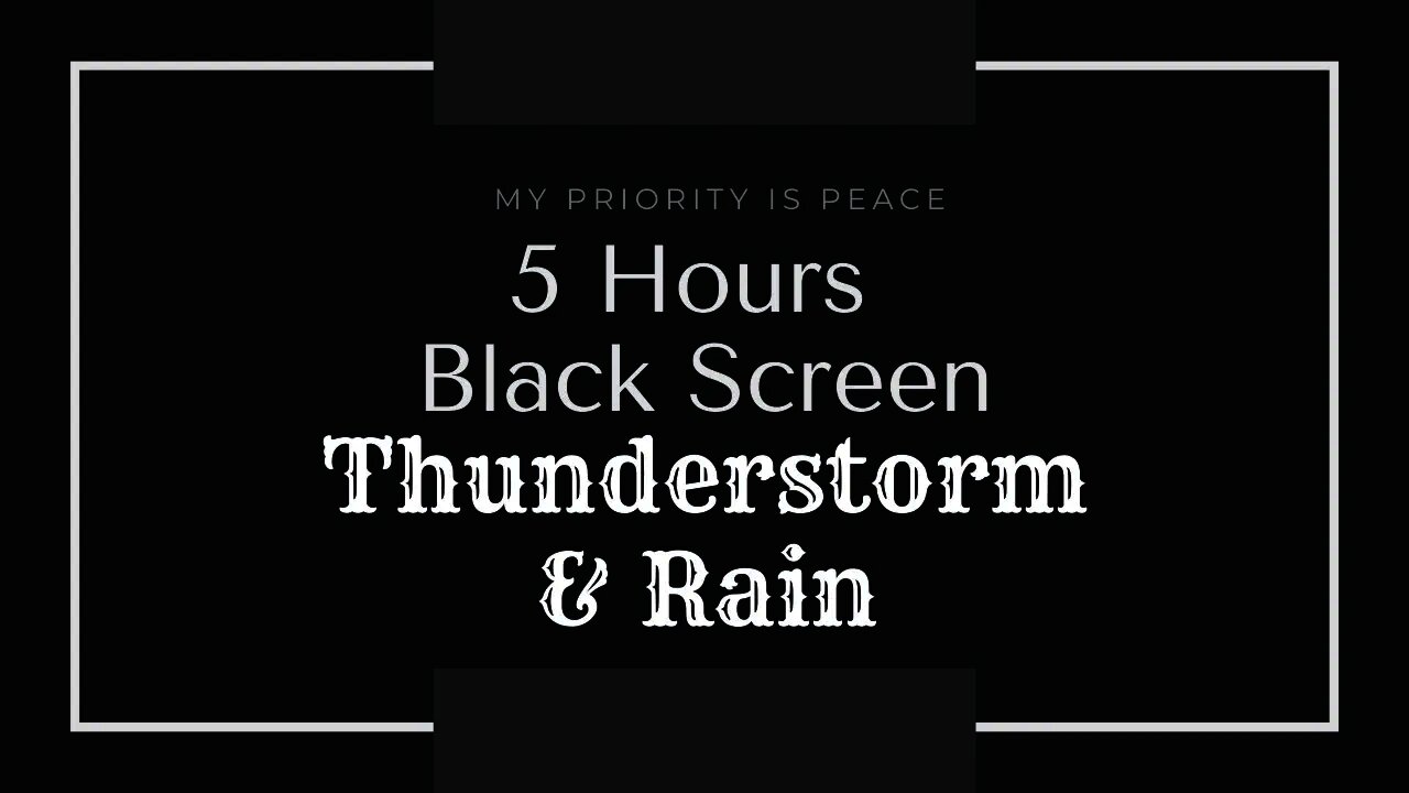 5+ Hours of Thunderstorm & Rain For Deep Sleeping | BLACK SCREEN | NO ADS | Relaxing Sleep | Nature