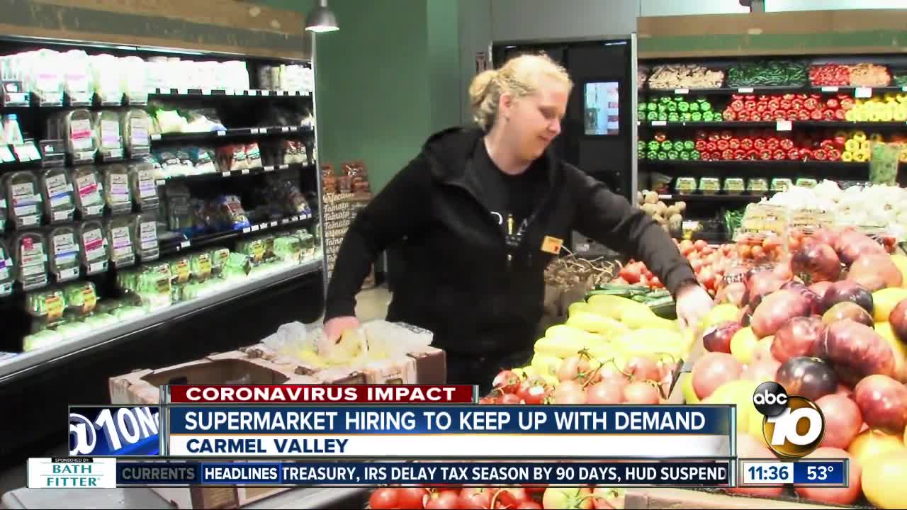 Local supermarket hiring staff to keep up with growing demand