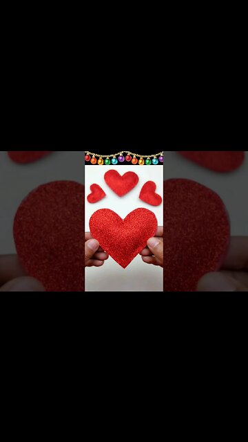 Handmade Best Gifts Idea ❤ 3D Heart Making || Glitter Foam Crafts #shorts #diy #craft