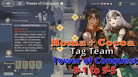 Homa & Cocoa Tag Team Trial of the Tower 9-1 to 9-5