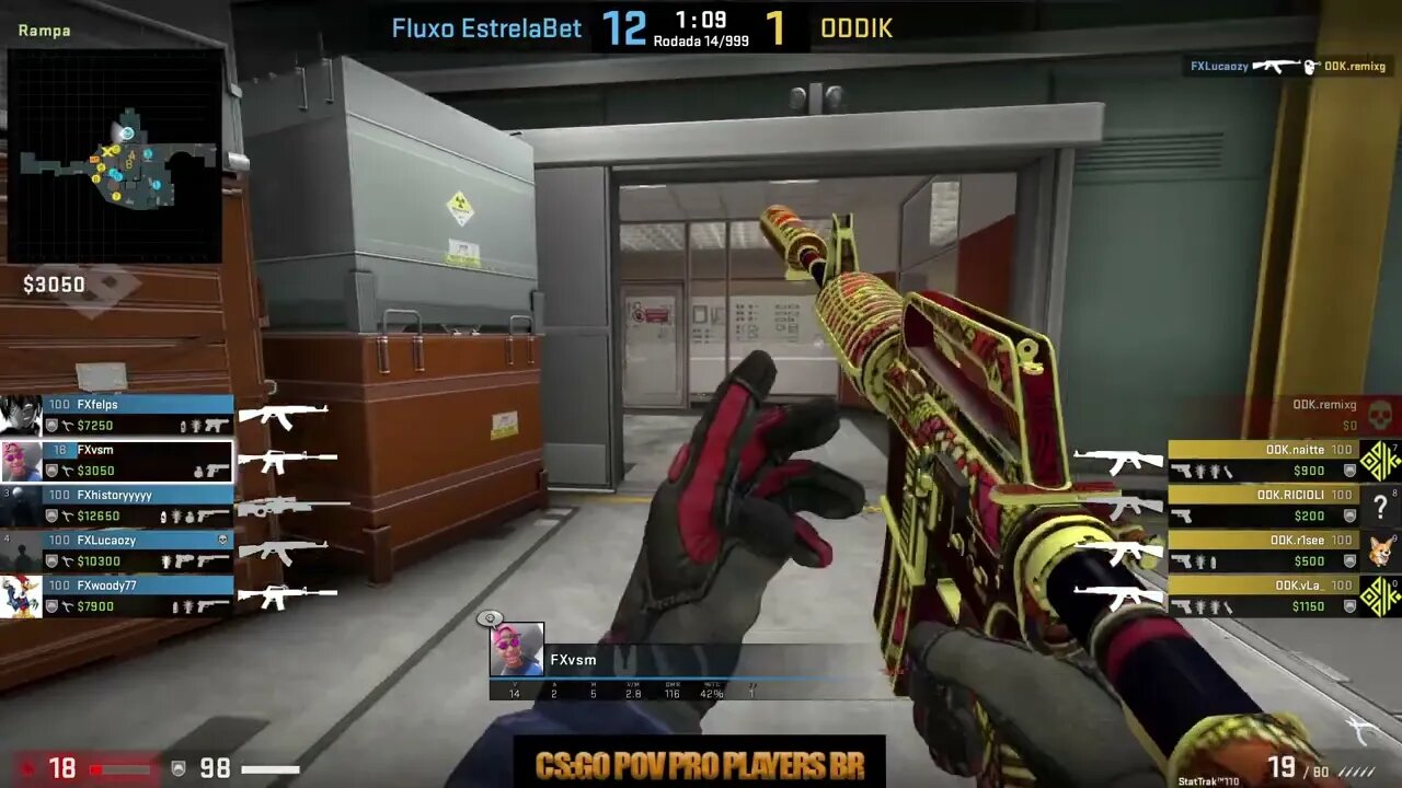 CSGO POV Fluxo vsm (21/8) vs ODDIK (Nuke) @ IEM Dallas 2023 South America Open Qualifier 1