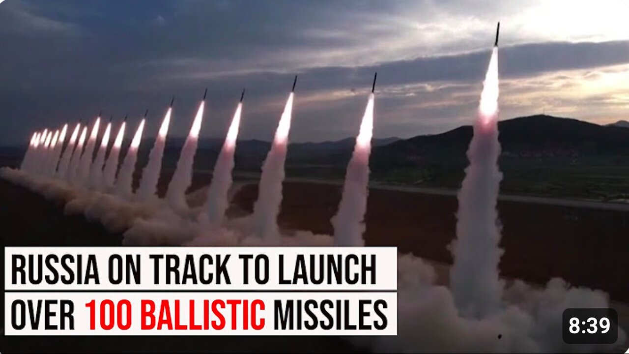 Russia on track to launch over 100 ballistic missiles per month.