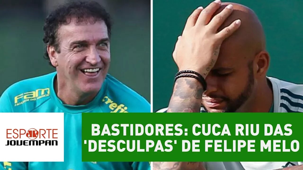 Cuca riu das 'desculpas' de Felipe Melo para áudio. BASTIDORES!