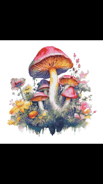Mystic Mushroom Cross Stitch Pattern by Welovit | welovit.net | #welovit