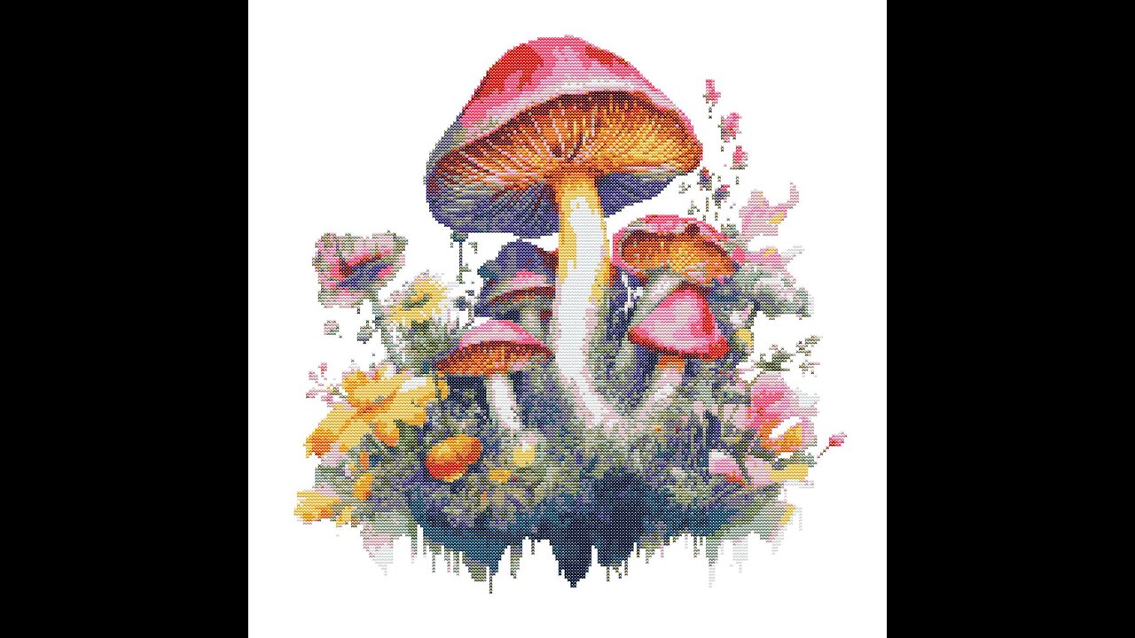 Mystic Mushroom Cross Stitch Pattern by Welovit | welovit.net | #welovit