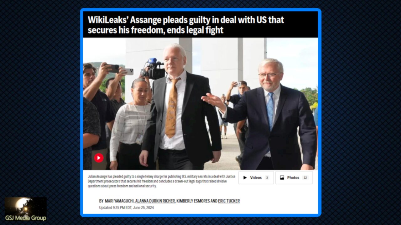 Jullian Assange Pleads Guilty to Felony