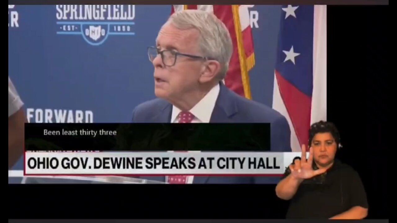 ASL/Captioned - Ohio Governor announced that 33 bombs are false