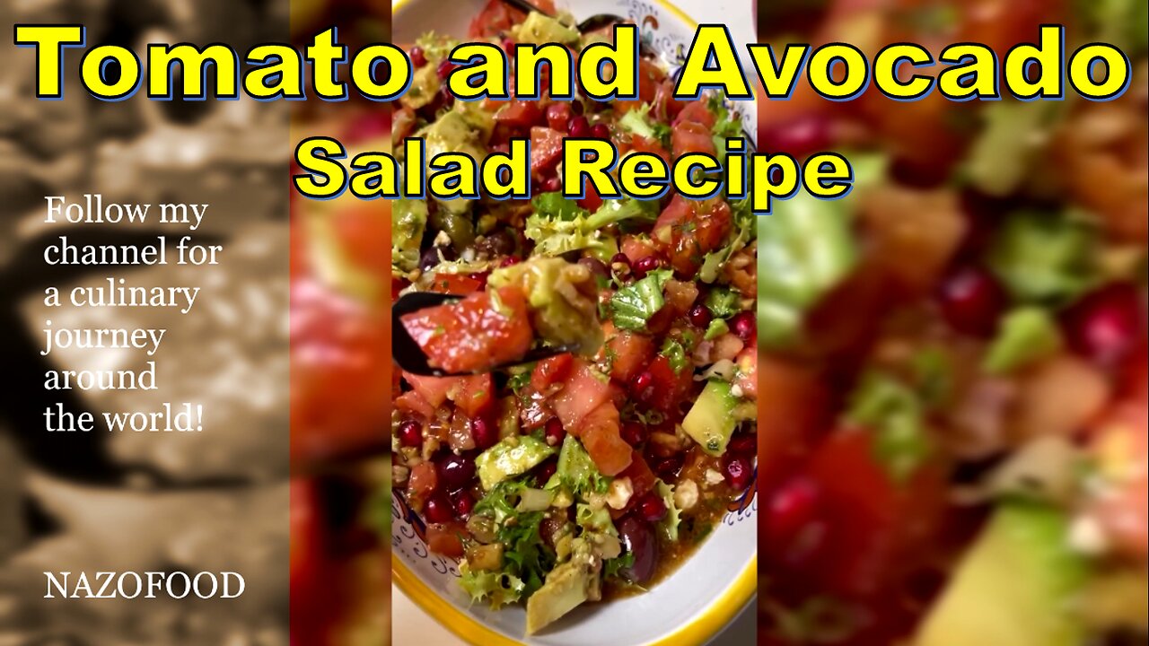 Fresh Fusion: Tomato and Avocado Salad Recipe - A Burst of Colorful Delight-4K