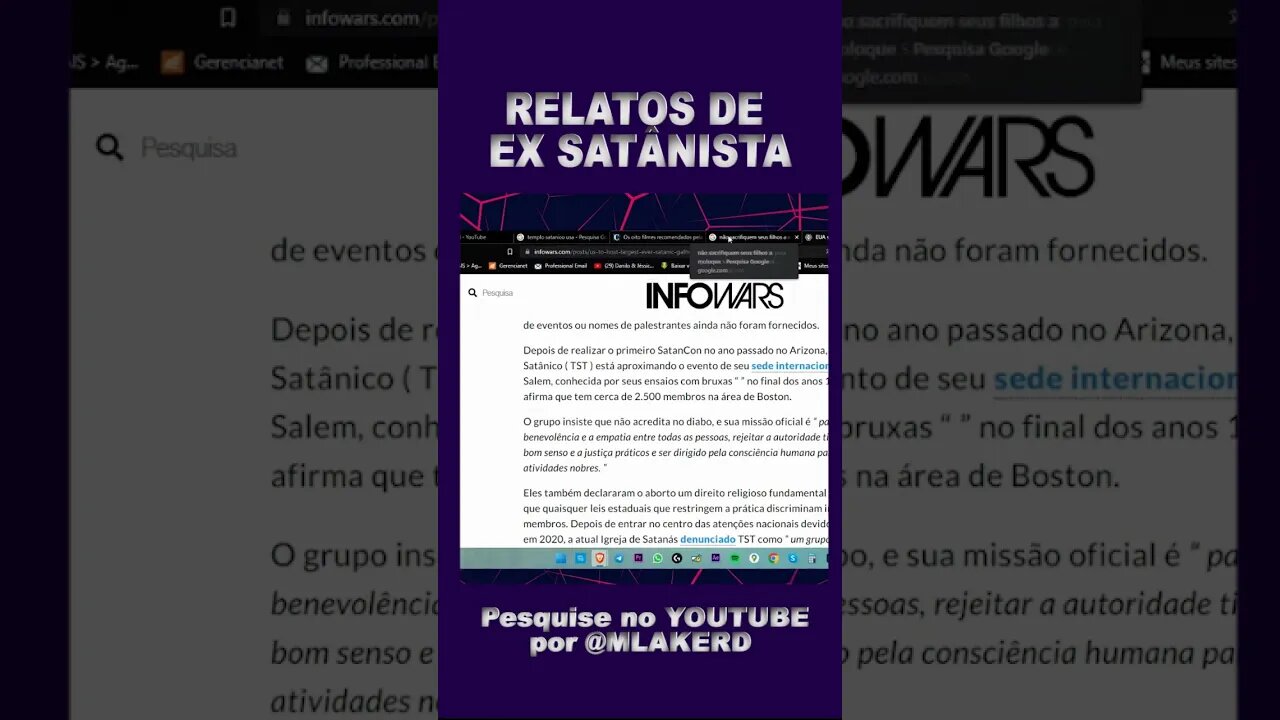 Relatos de um ex satanista parte07 #fimdostempos😱😱 #fatoscuriosos #revelação #shortsvideo