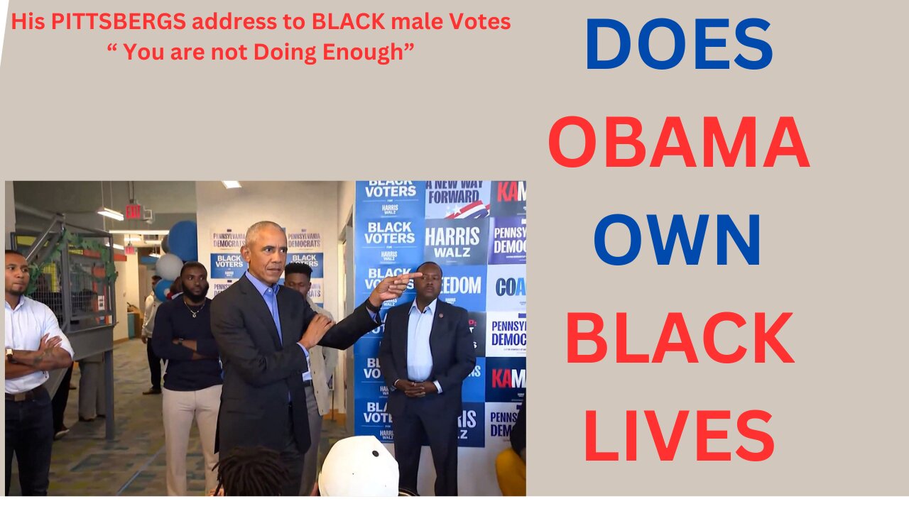 Does OBAMA own BLACK LIVES?