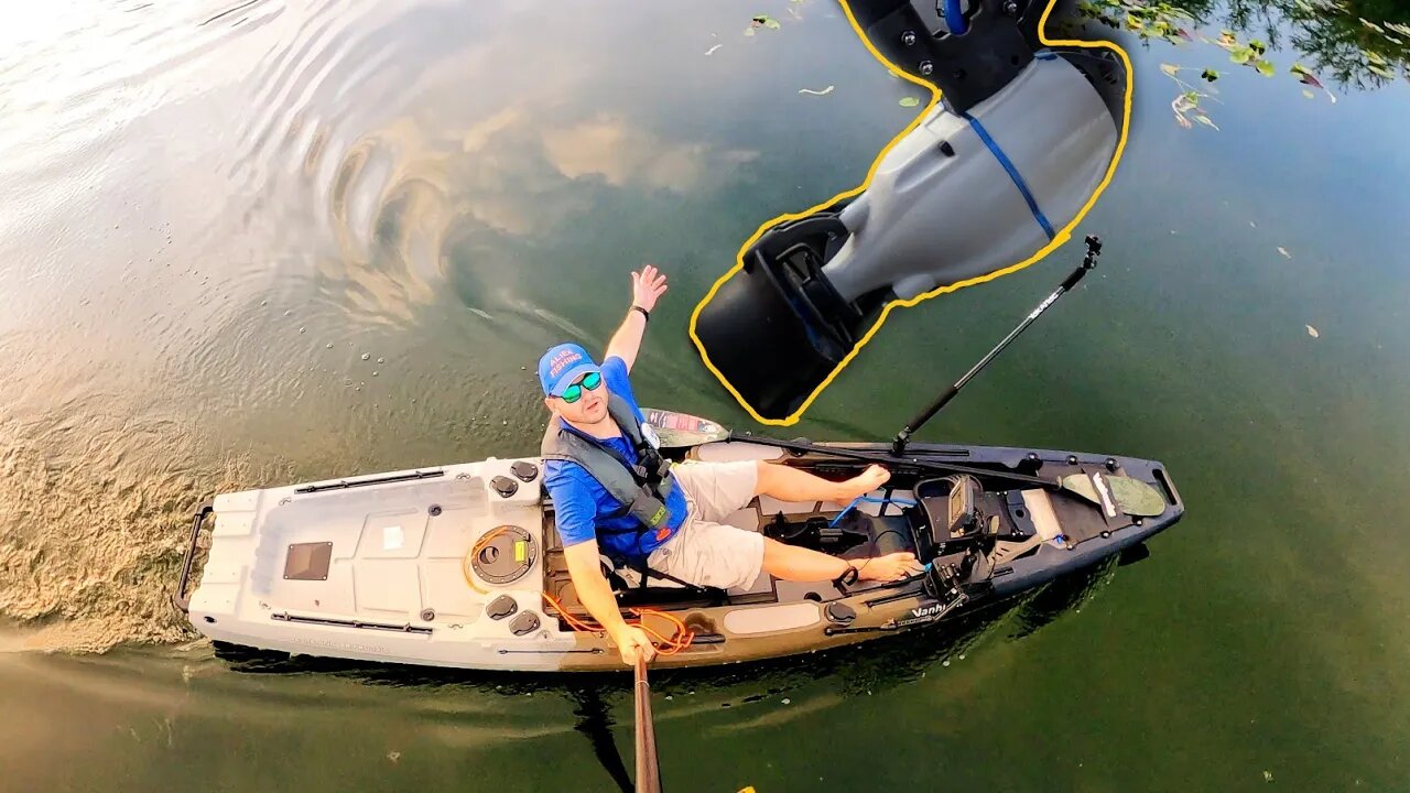 Ultra Light Bixpy Jet Kayak Motor on Vanhunks Elite Pro Angler 13