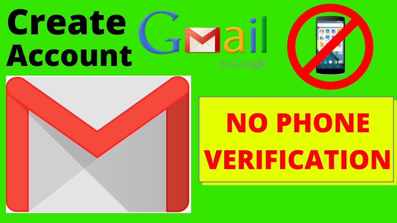 How to create a gmail account with no phone verification