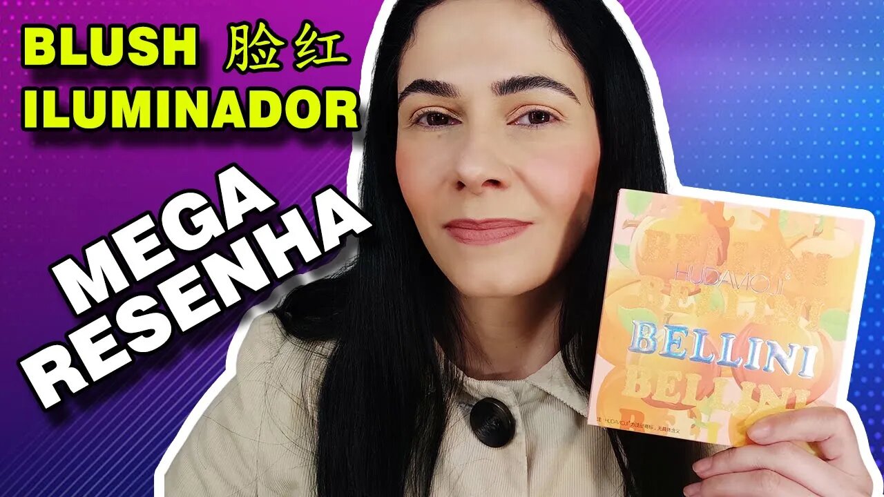 Paleta de Blush e Iluminador BELLINI HUDAVIOJI - RESENHA #maquiagem