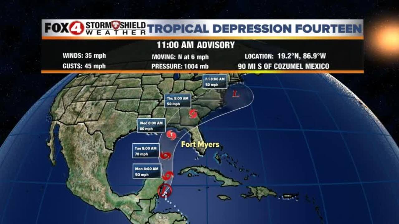 Tropical Depression #14 Sunday 11AM Update 10-7-18