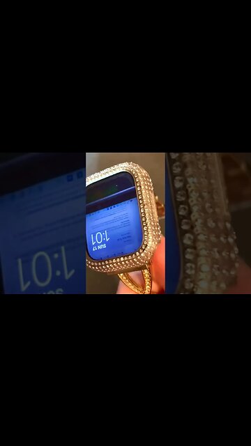 Sparkling and Elegant Smart Watch Bling Protective Cover #shorts